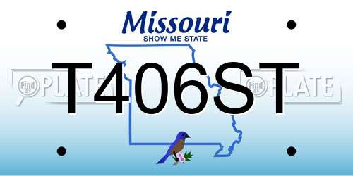 T406ST Missouri License Plate