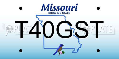 T40GST Missouri License Plate