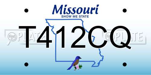 T412CQ Missouri License Plate