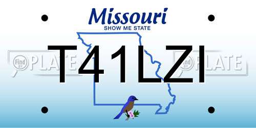 T41LZI Missouri License Plate