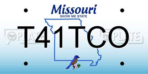 T41TCO Missouri License Plate