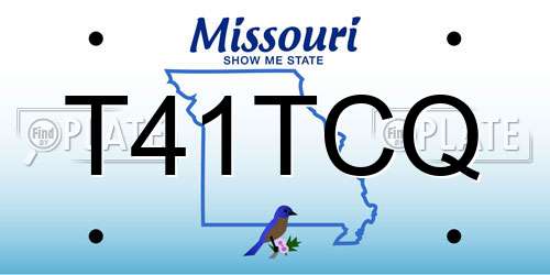 T41TCQ Missouri License Plate