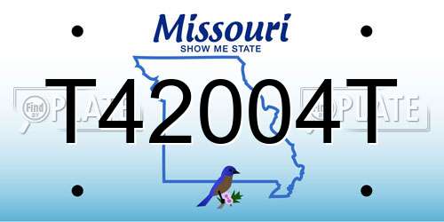 T42004T Missouri License Plate