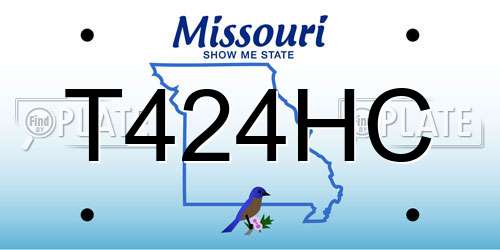 T424HC Missouri License Plate
