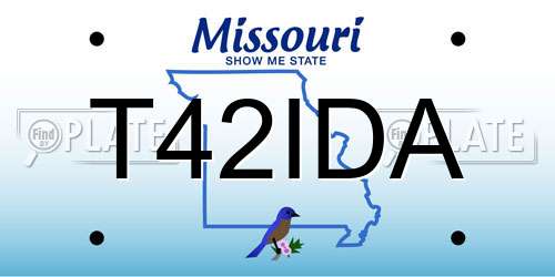 T42IDA Missouri License Plate