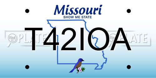 T42IOA Missouri License Plate