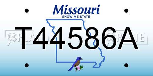 T44586A Missouri License Plate