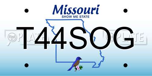 T44SOG Missouri License Plate