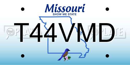 T44VMD Missouri License Plate