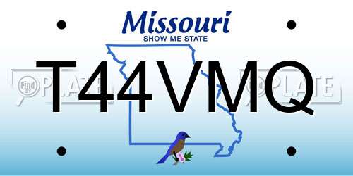 T44VMQ Missouri License Plate