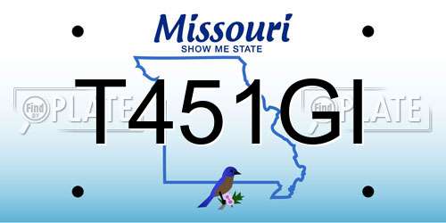 T451GI Missouri License Plate