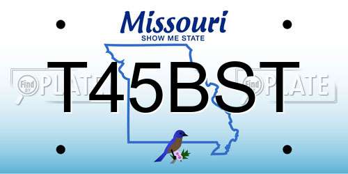 T45BST Missouri License Plate