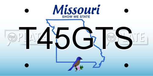 T45GTS Missouri License Plate