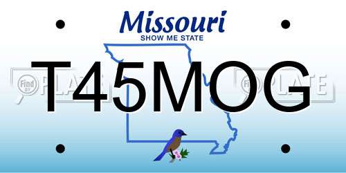 T45MOG Missouri License Plate