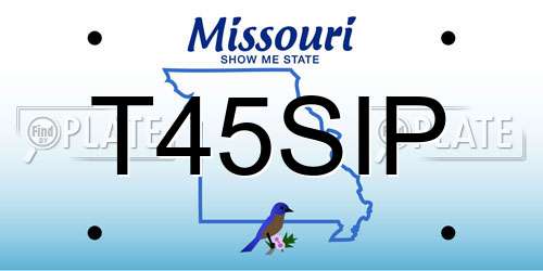 T45SIP Missouri License Plate