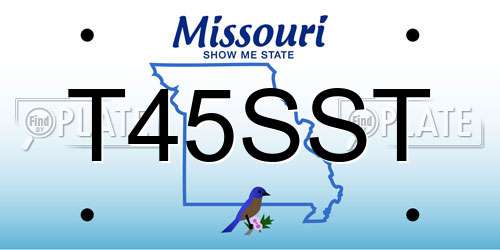 T45SST Missouri License Plate