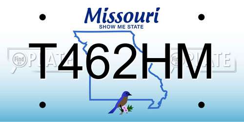T462HM Missouri License Plate