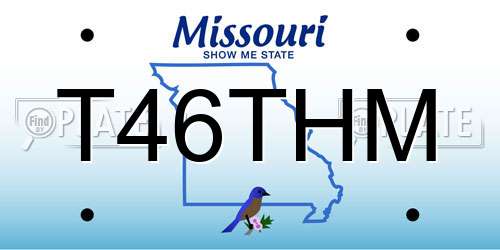 T46THM Missouri License Plate