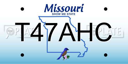 T47AHC Missouri License Plate