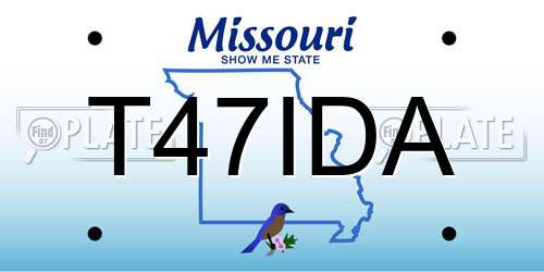 T47IDA Missouri License Plate