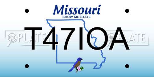 T47IOA Missouri License Plate