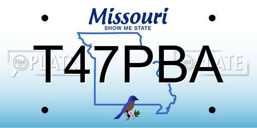 T47PBA Missouri License Plate