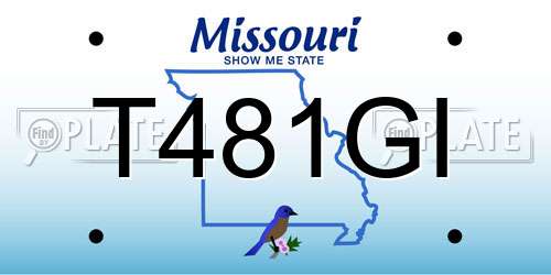 T481GI Missouri License Plate