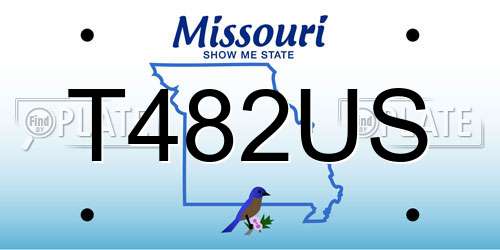 T482US Missouri License Plate