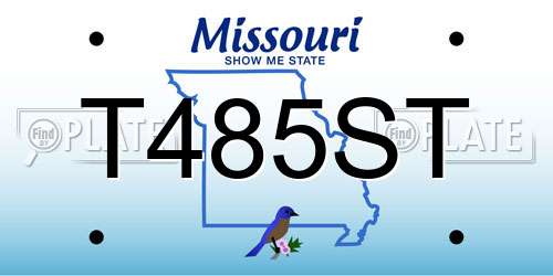 T485ST Missouri License Plate
