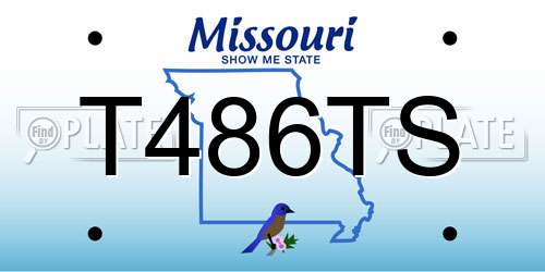 T486TS Missouri License Plate
