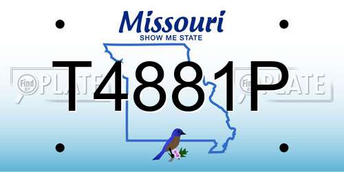 T4881P Missouri License Plate
