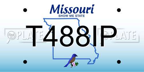 T488IP Missouri License Plate