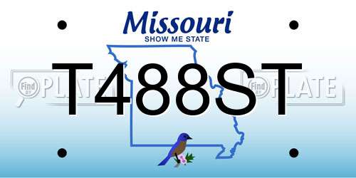 T488ST Missouri License Plate