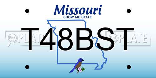 T48BST Missouri License Plate