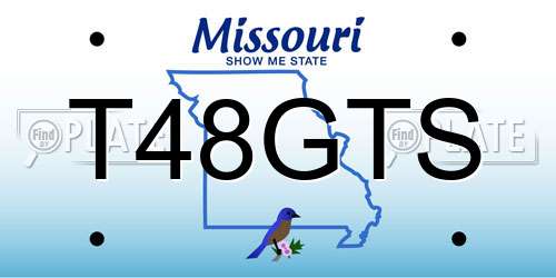 T48GTS Missouri License Plate