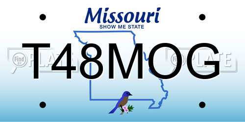 T48MOG Missouri License Plate