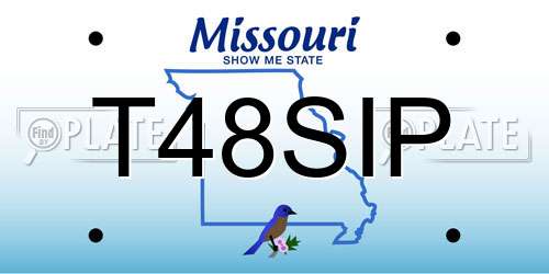 T48SIP Missouri License Plate