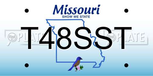 T48SST Missouri License Plate