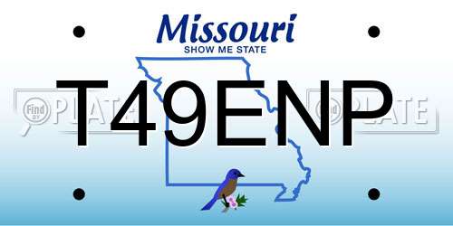 T49ENP Missouri License Plate