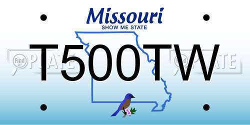 T500TW Missouri License Plate