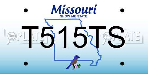 T515TS Missouri License Plate