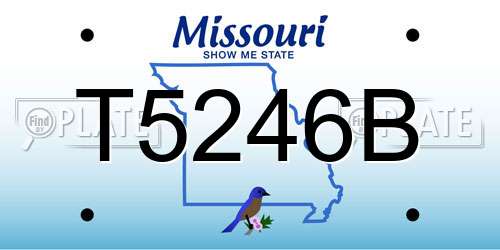 T5246B Missouri License Plate