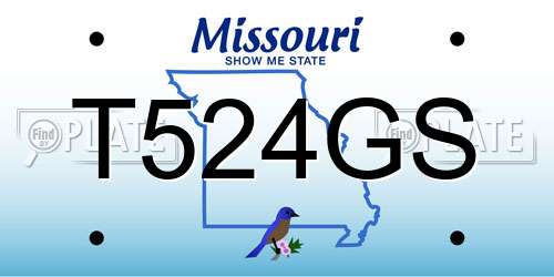 T524GS Missouri License Plate