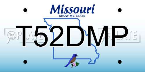 T52DMP Missouri License Plate