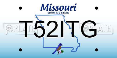 T52ITG Missouri License Plate