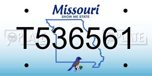 T536561 Missouri License Plate