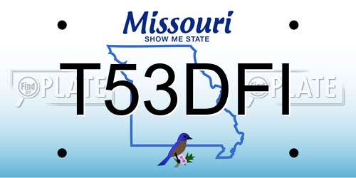 T53DFI Missouri License Plate