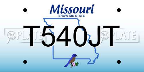 T540JT Missouri License Plate