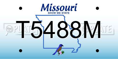 T5488M Missouri License Plate