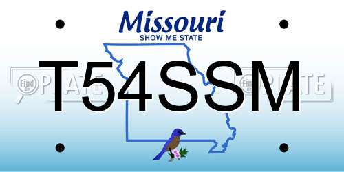 T54SSM Missouri License Plate
